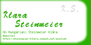 klara steinmeier business card
